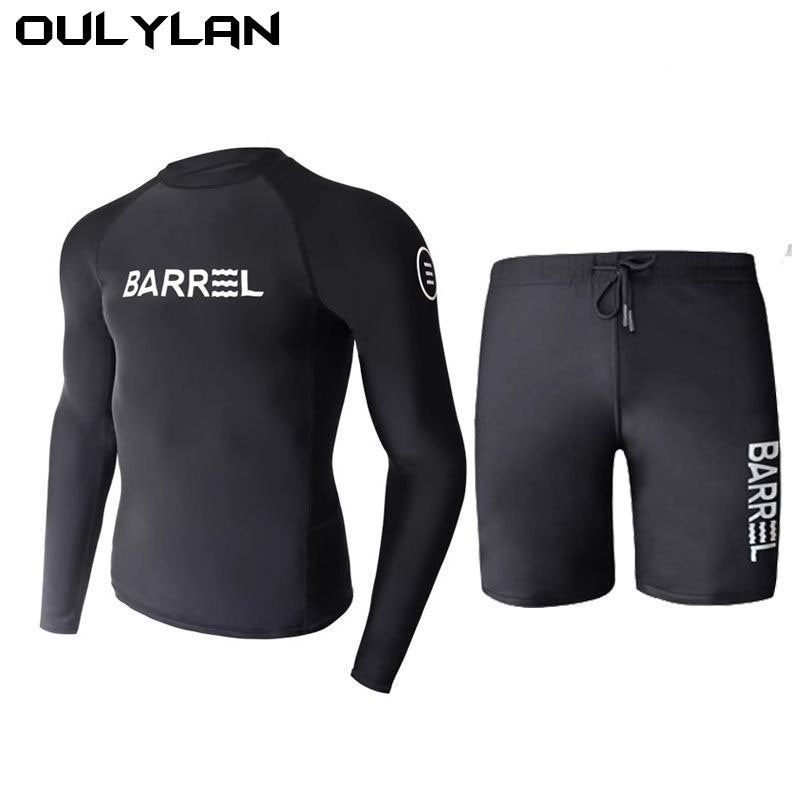 Oulylan Drying Men Swimsuit Diving Suit Long Sleeve Quick Wetsuit Summer Sun Protection Spearfishing Swim Surfing Training Suits