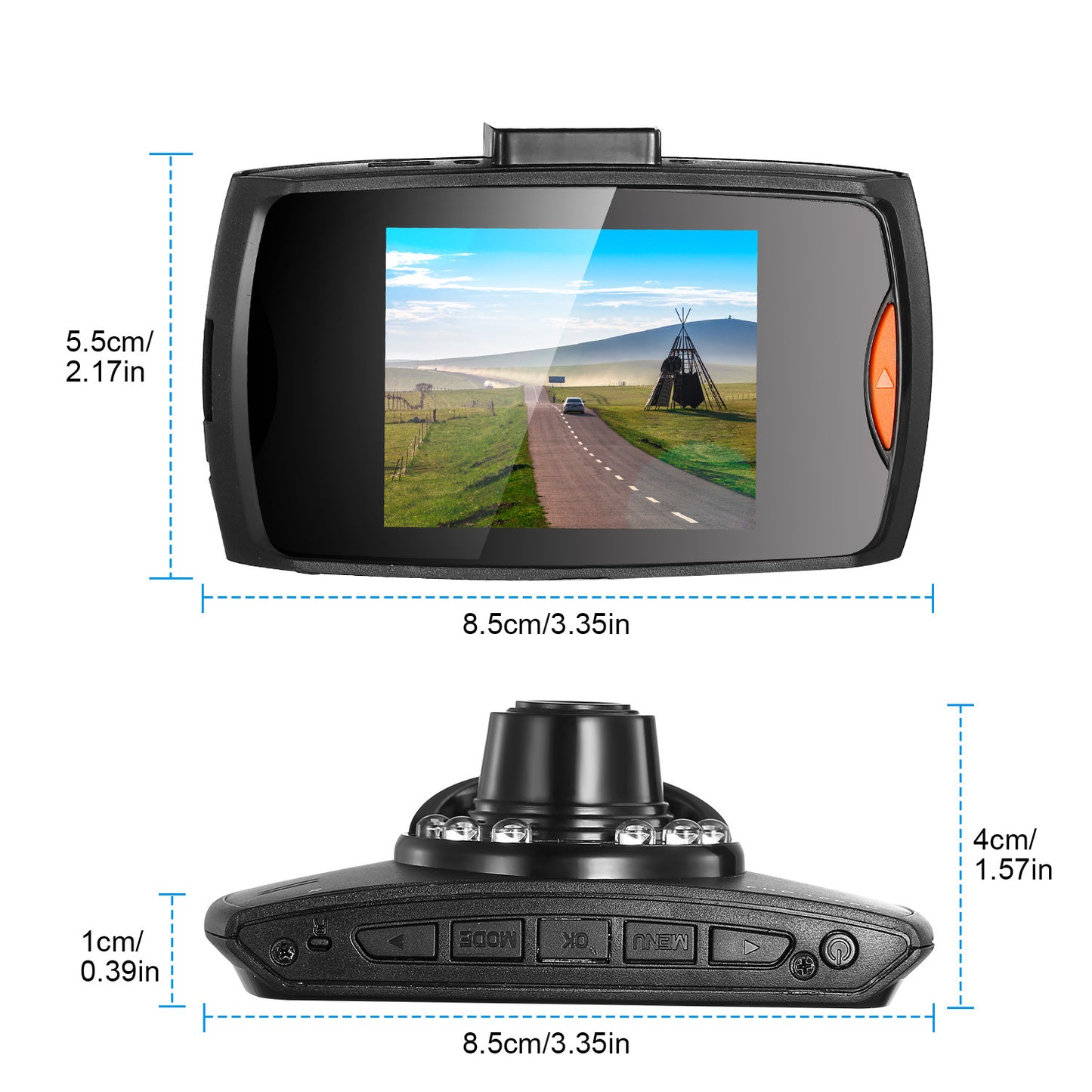 1080P Car DVR Camera Dash Cam Camcorder 90 Degree Angle Loop Recording Night Vison