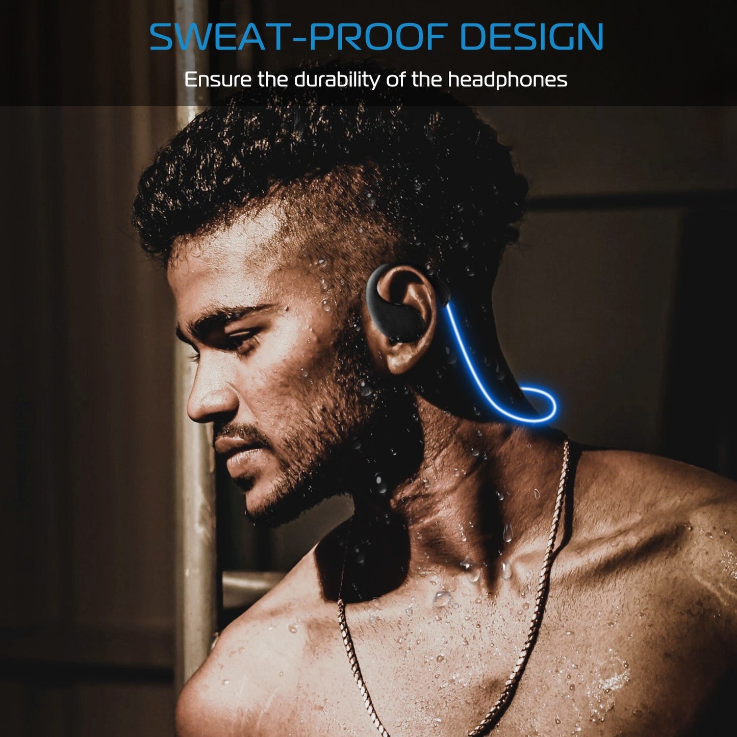 Wireless Sports Headsets Wireless V4.1 Neckband Earphones HD Stereo Sweat-proof Headphones Earbuds