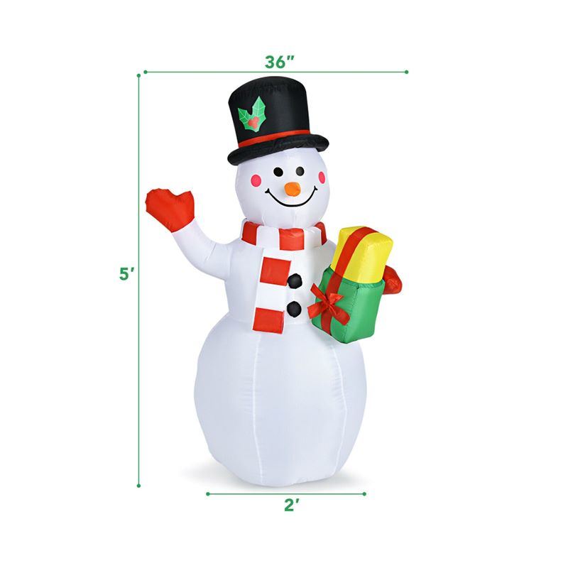 Christmas Decoration Inflatable Cute Snowman with LED Lights