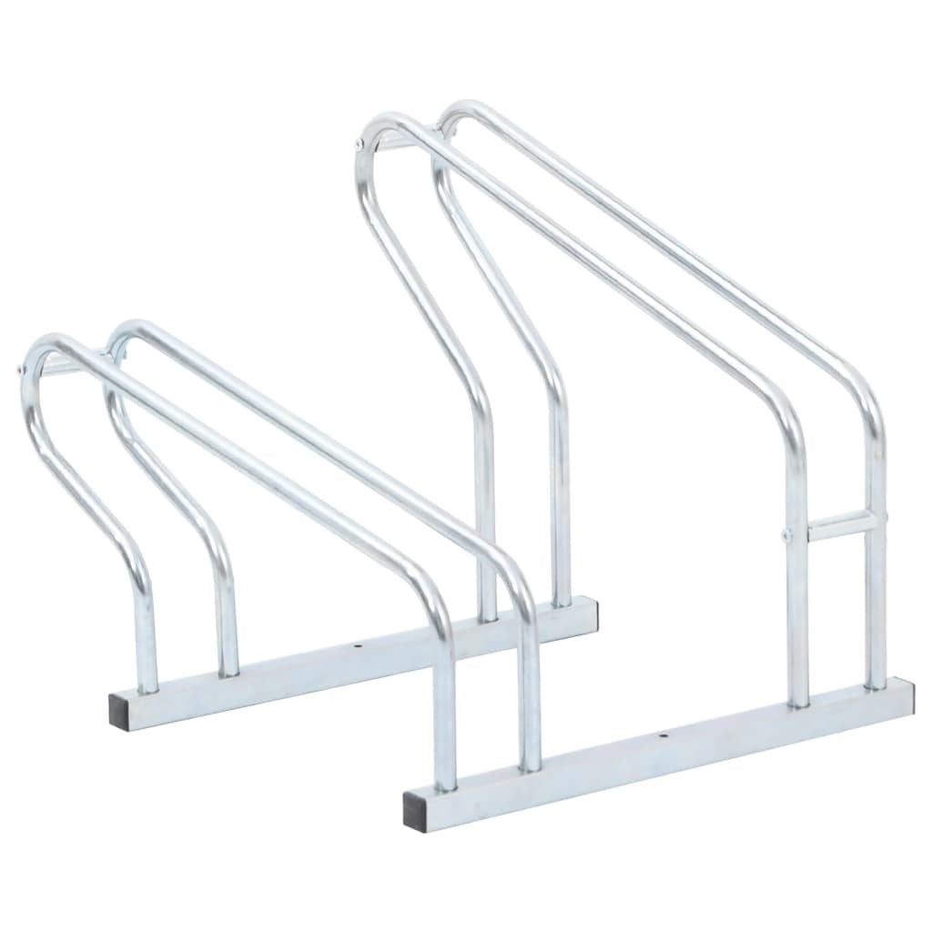 Bicycle Stand for 2 Bikes Floor Freestanding Galvanized Steel