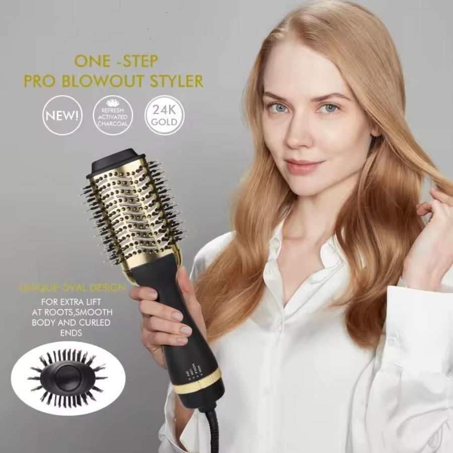 Hot Hair Blow Dryer Brush One Step Hot Air Stylers and Volumizer 2 In 1 Styling Tool Electric Hair Dryer with Hot Brush Travel Friendly Heated Hairbrush