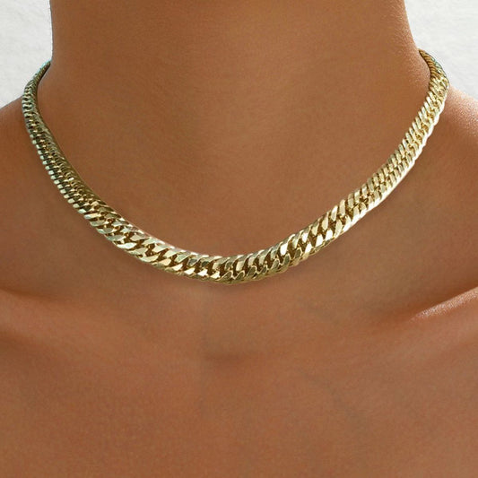 "Italian Gold Plated Chain Men's Necklace,  5mm Cuban Chain Men's Necklace,  Strong, Comfortable, Shiny 18 Inch"