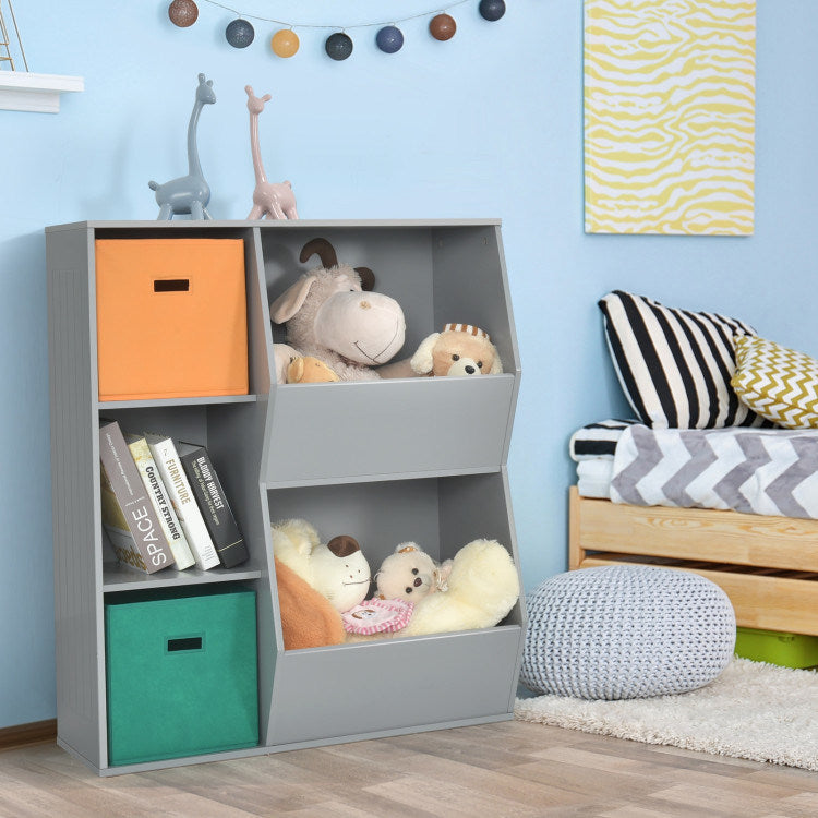 Kids Toy Storage Cabinet Shelf Organizer