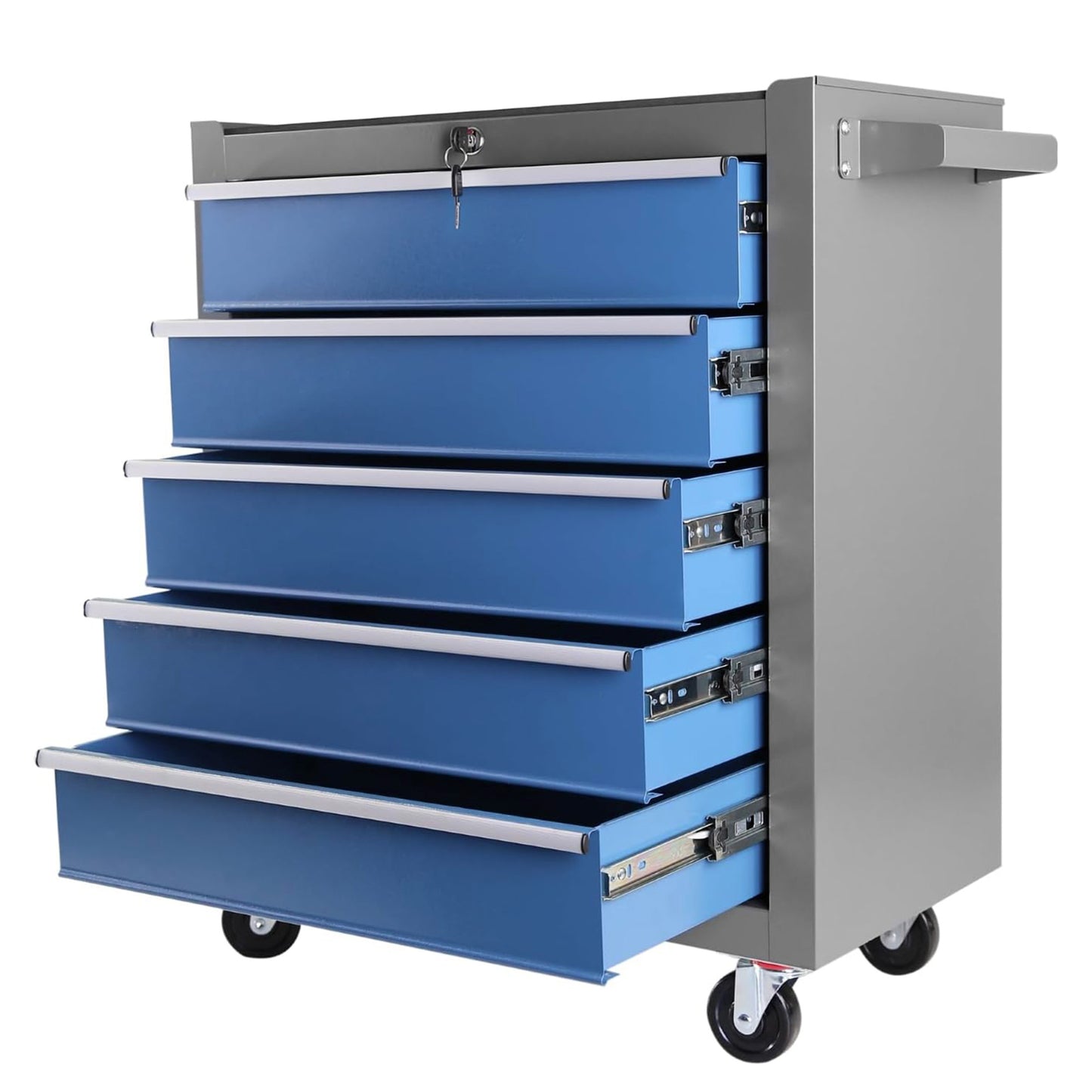 High Capacity Rolling Tool Chest with Wheels and Drawers, 5-Drawer Tool Storage Cabinet