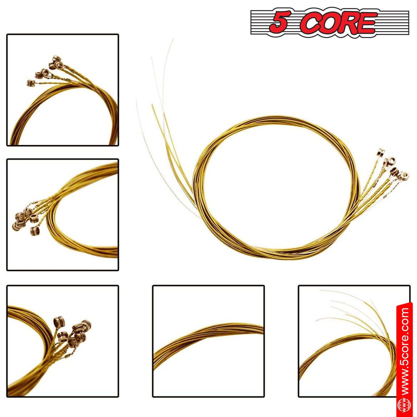 5 Core Guitar Strings Acoustic Pure Phosphor Bronze Guitar Strings .010-.048 Best Guitar Strings Acoustic 6 String set - GS AC BZ