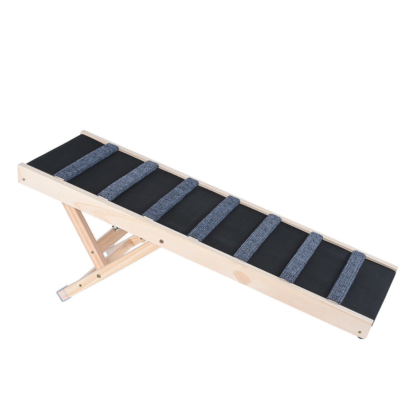 VEVOR Dog Ramp, Folding Pet Ramp for Bed, Adjustable Dog Ramp for Small, Large, Old Dogs & Cats, Wooden Pet Ramp with 39.3" Long Ramp, Adjustable from 15" to 22", Suitable for Couch, Sofa, Car