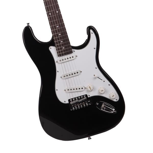 Rosewood Fingerboard Electric Guitar Black w/ White