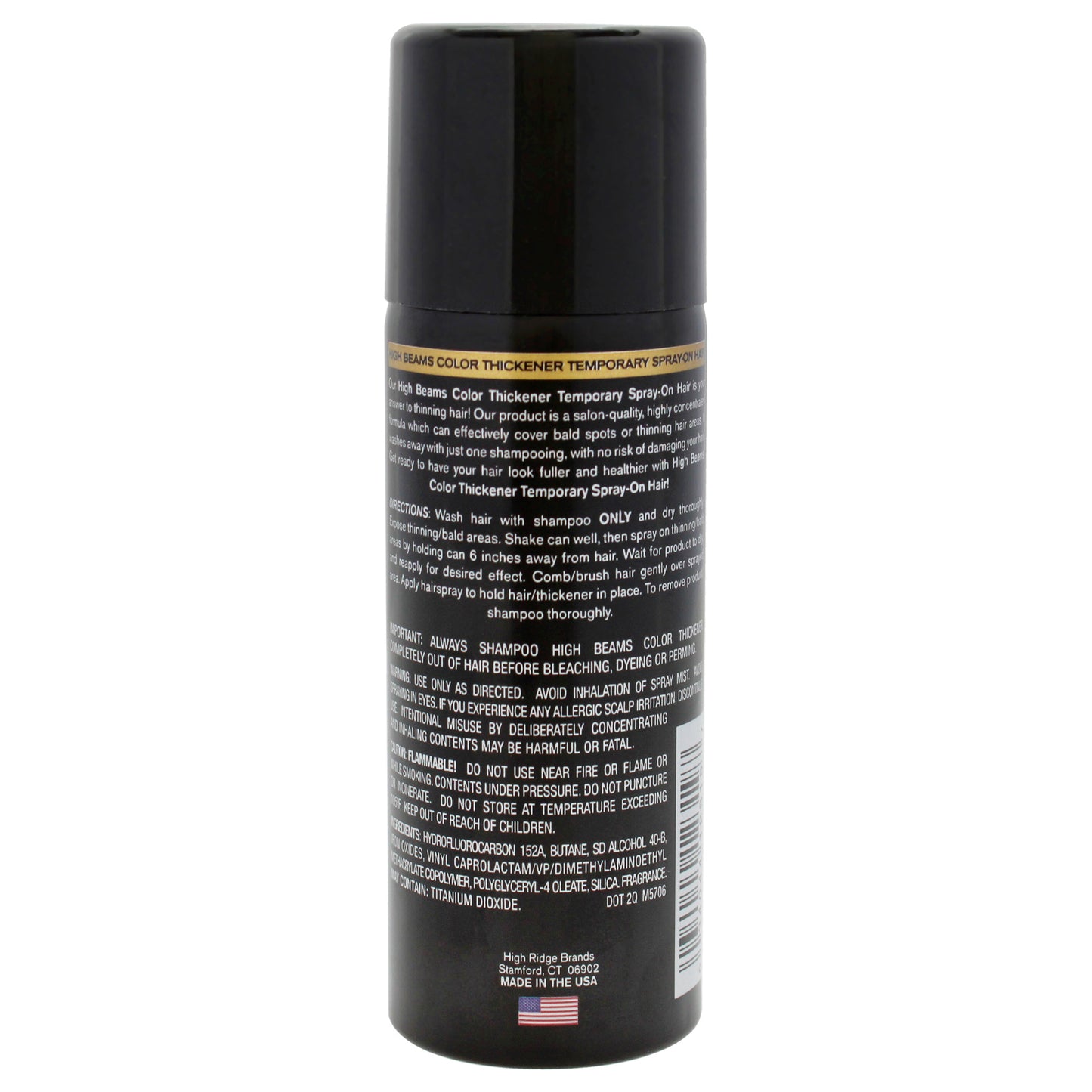 High Beams Color Thickener Temporary Spray - 10 Jet Black