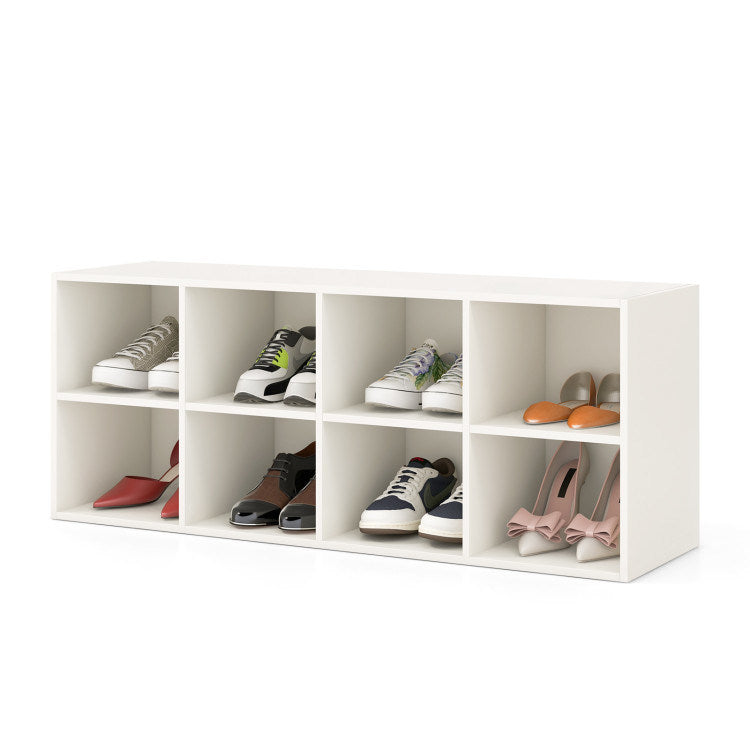 8 Cubbies Shoe Organizer with 500 LBS Weight Capacity