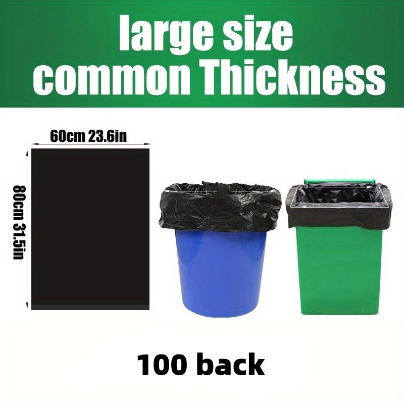 Multiple large heavy-duty tank liners - black plastic garbage bags for lawns, leaves, contractors, yards, and outdoor use