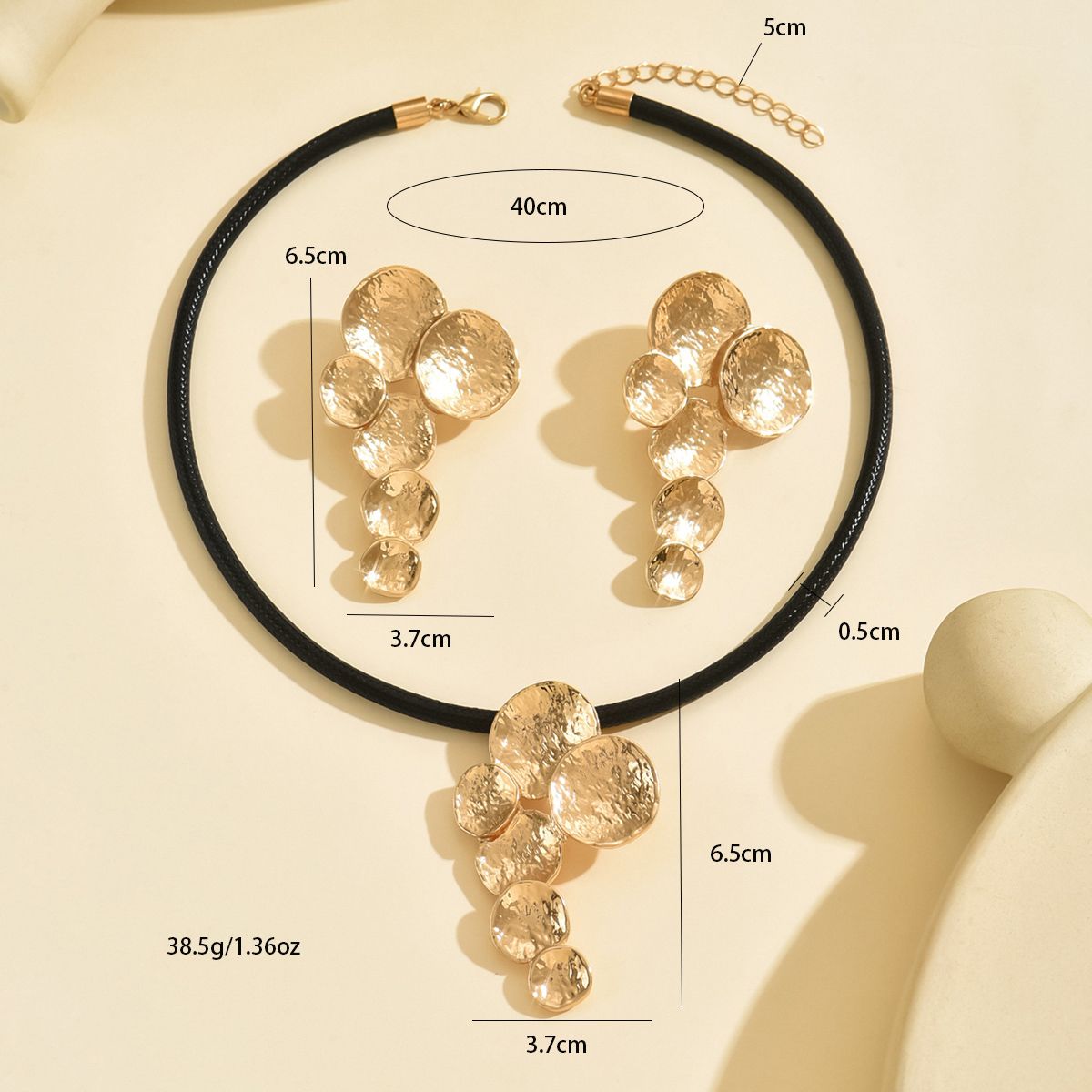 14K gold plated Golden Petals  Jewelry Set - Elegant and Timeless