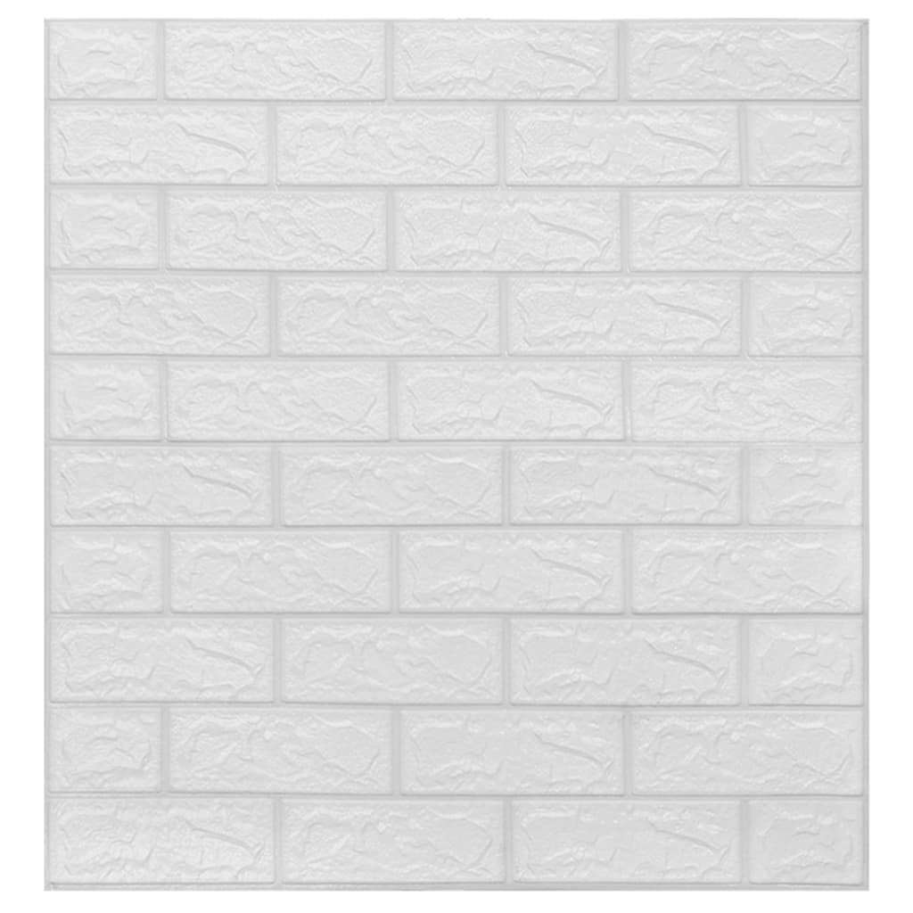 3D Wallpaper Bricks Self-adhesive 10 pcs White