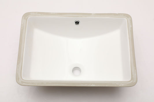 Bathroom Undermount Vessel Sink Pure White Porcelain Ceramic Lavatory Vanity Sink