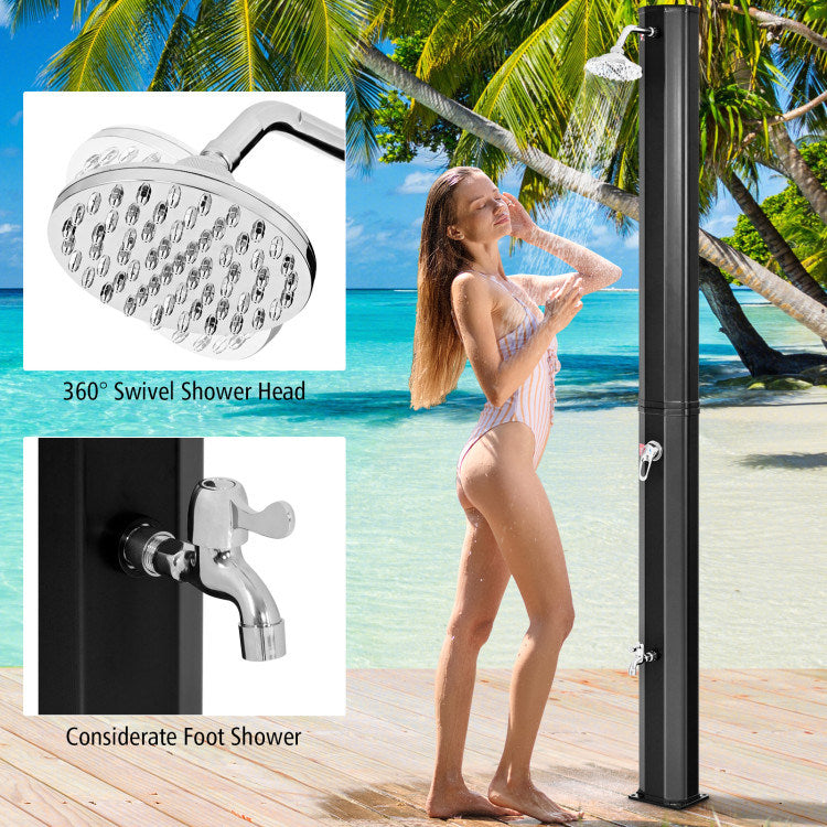 7.2 Feet Adjustable Outdoor Solar Heating Shower Head