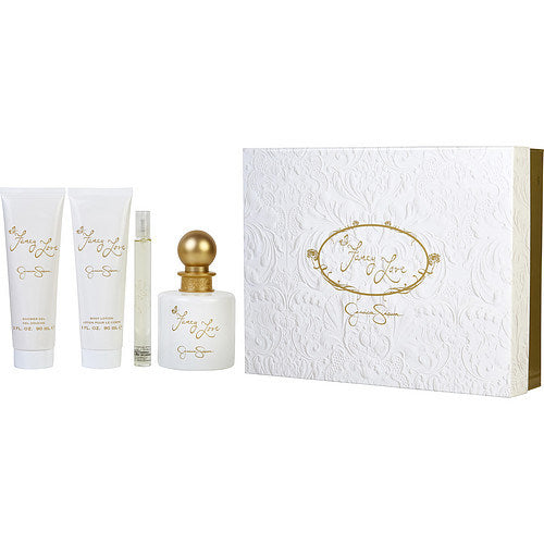 FANCY LOVE by Jessica Simpson EAU DE PARFUM SPRAY 3.4 OZ & BODY LOTION 3 OZ & SHOWER GEL 3 OZ & EAU DE PARFUM SPRAY MINI .34 OZ