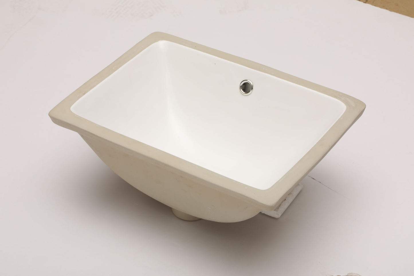 Bathroom Undermount Vessel Sink Pure White Porcelain Ceramic Lavatory Vanity Sink