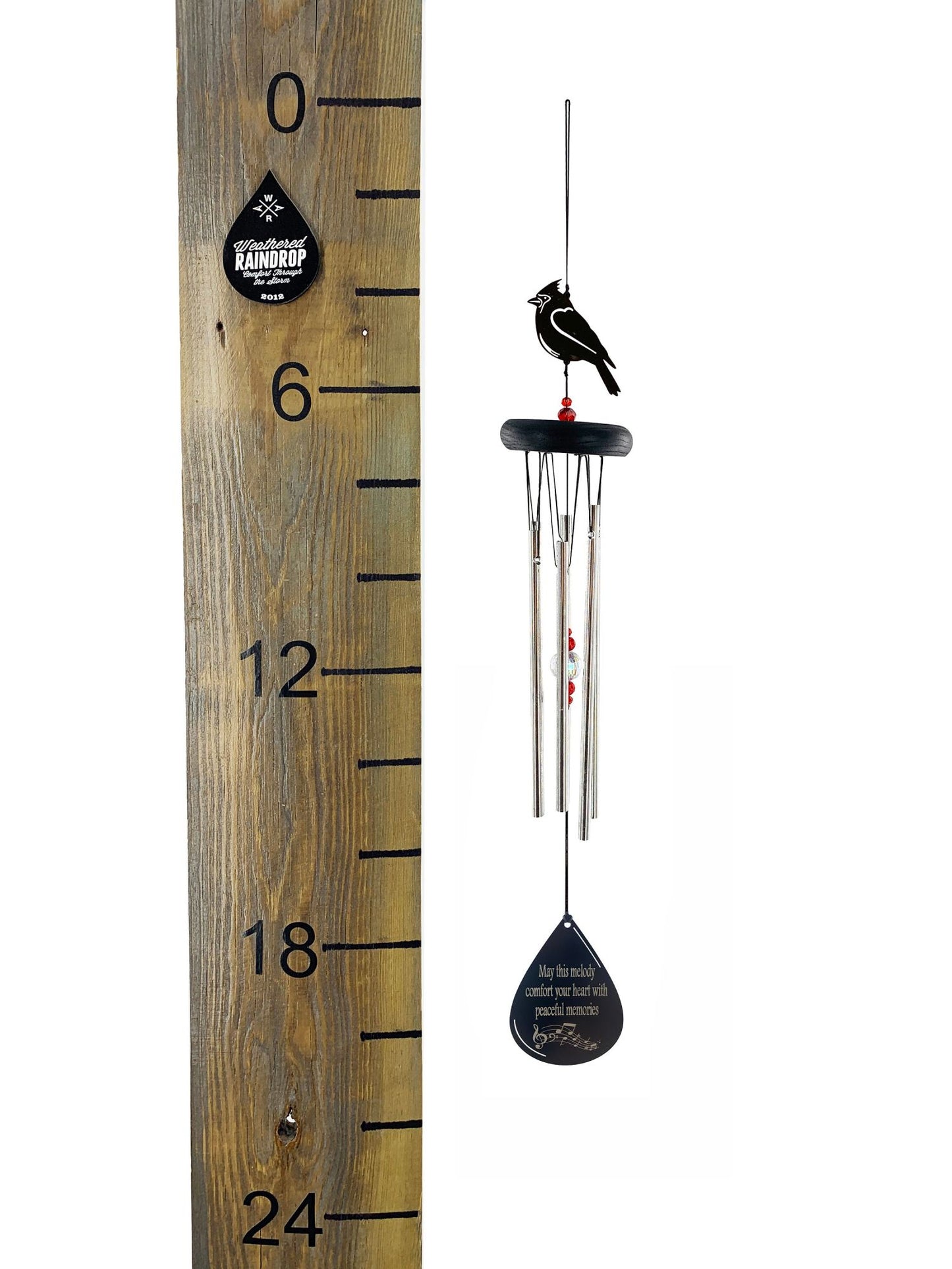 Memorial Wind Chime May this Comfort Your Heart 18 inch Outdoor Gift by Weathered Raindrop