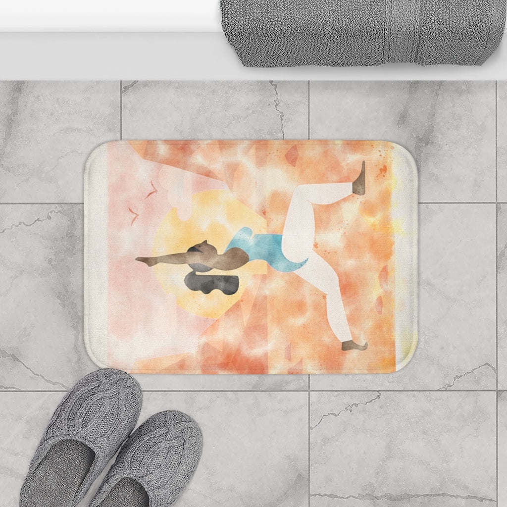 Yoga Girl in The Dessert Bath Mat Home Accents