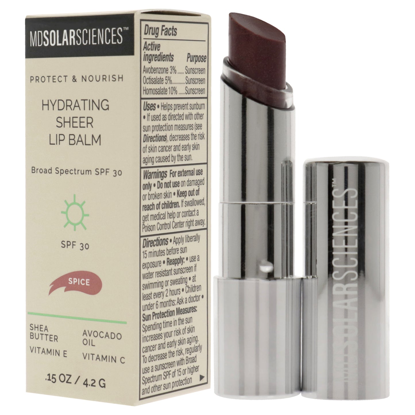 Hydrating Sheer Lip Balm SPF 30 - Spice by MDSolarSciences for Women - 0.15 oz Lip Balm