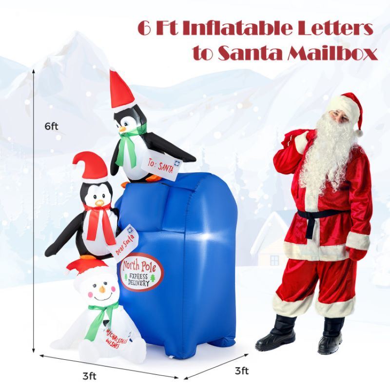 Holiday Decor Christmas Inflatables with Built-in LED Lights