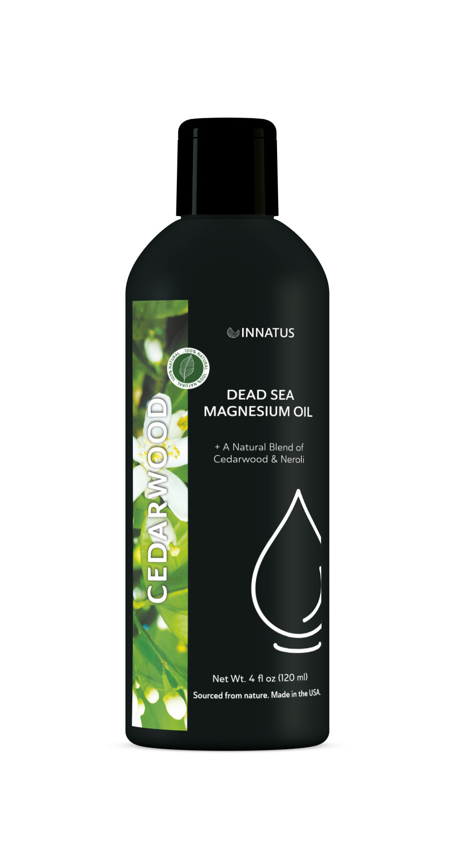 Natural Dead Sea Magnesium Oil with Cedarwood & Neroli – 4oz Topical Oil for Muscle Relief & Skin Hydration – Promotes Relaxation & Replenishes Magnesium Levels  "