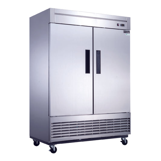 Dukers Commercial Double Door Bottom Mounted Upright Reach-in Freezer in Stainless Steel 40.74cu.ft.