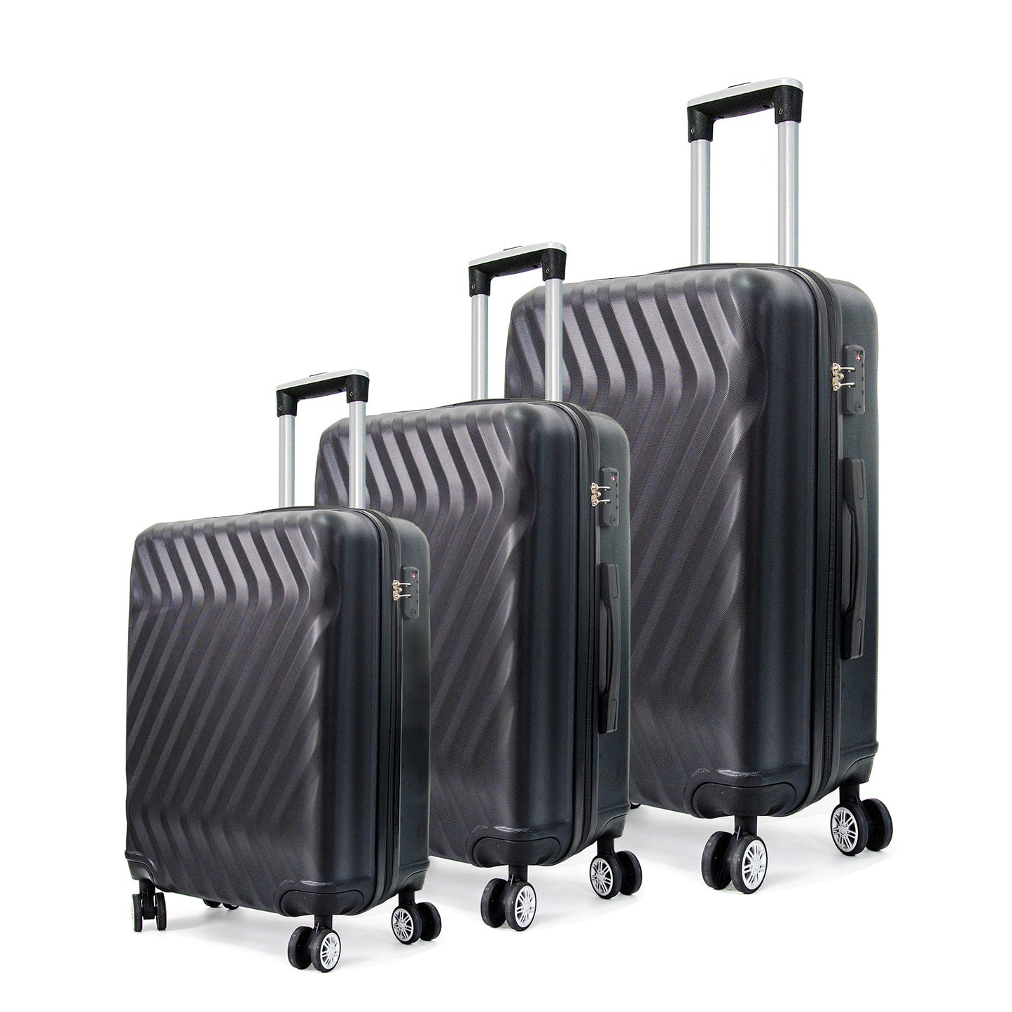 Hardside Lightweight Luggage Featuring 4-Spinning Wheel Robust ABS and Secure TSA Lock Luggage Set 3 Pieces(20/24/28 Inches) Women and Men