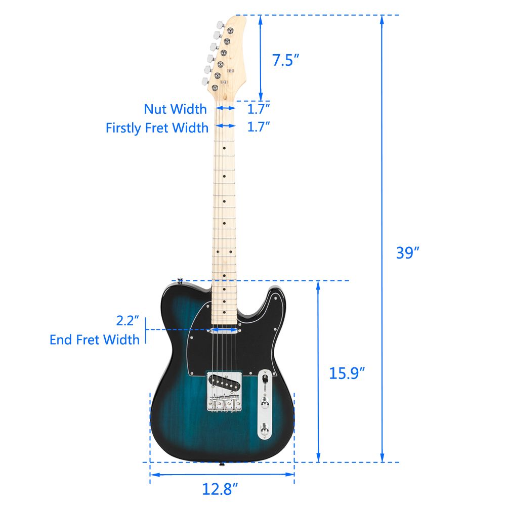 Maple Fingerboard GTL Electric Guitar SS Pickup Blue