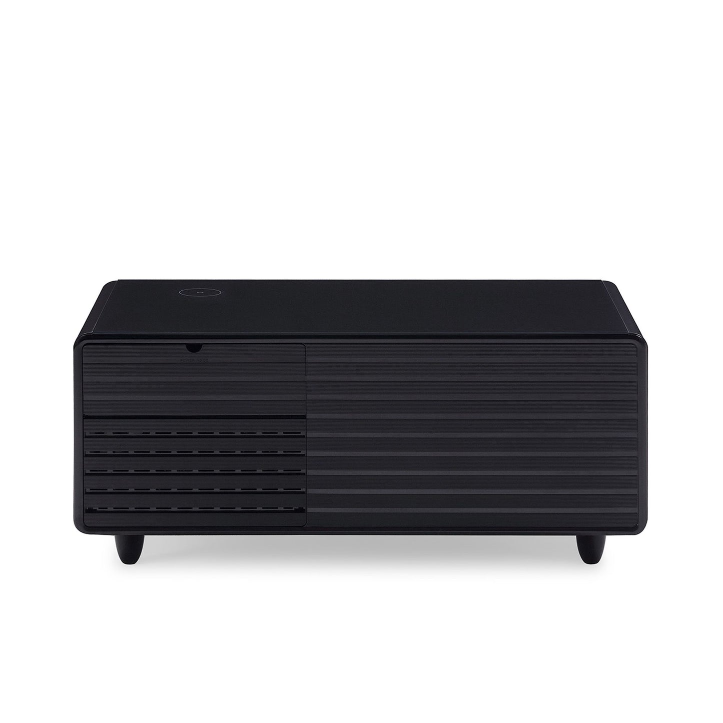 Modern Smart mini Coffee Table with Built in Fridge;  Outlet protection; Wireless charging module; Mechanical temperature control; Power socket; USB interface And power interface.