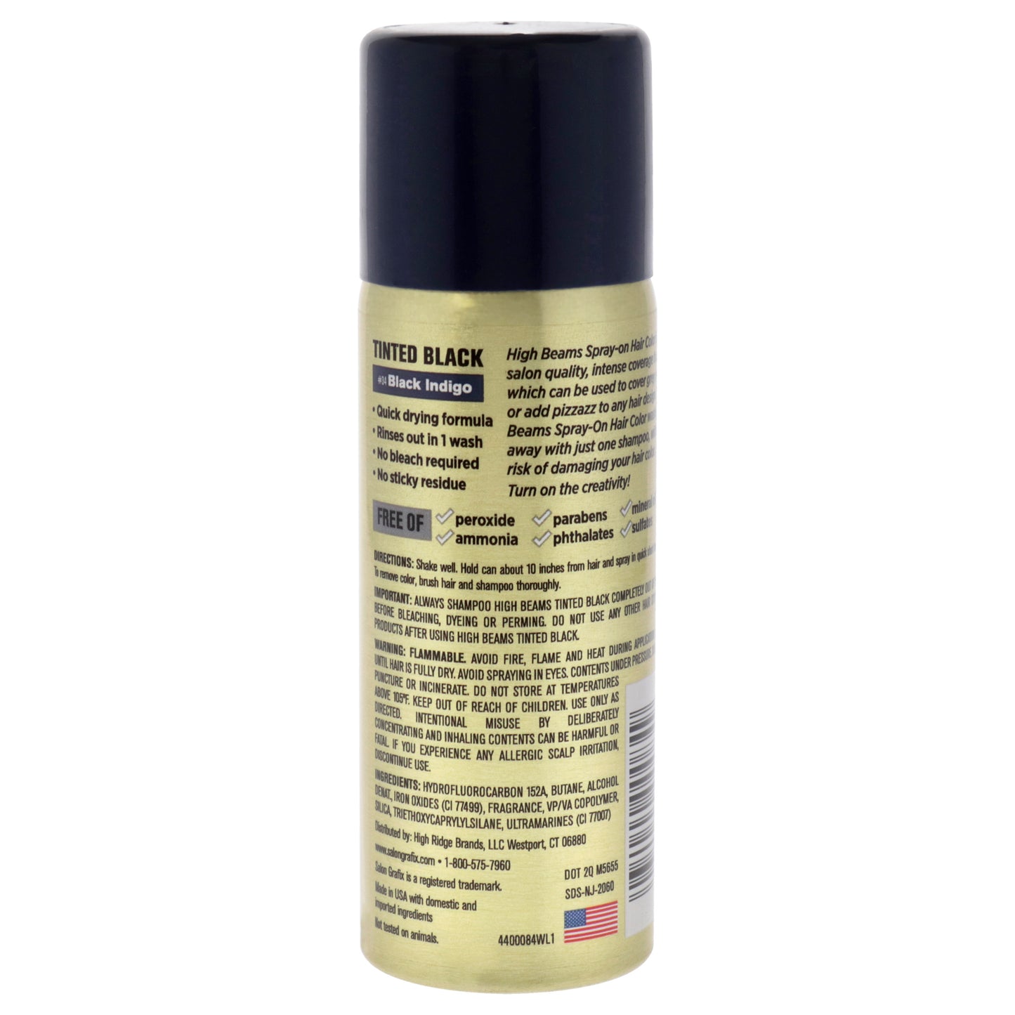 High Beams Tinted Black Temporary Spray - 34 Black Indigo