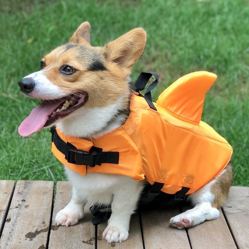 Summer Dog Life Vest Shark Pet Life Vest Jacket Dog Clothes Dog Safety Swimwear Safety Swimming Suit For Small Medium Large Dog