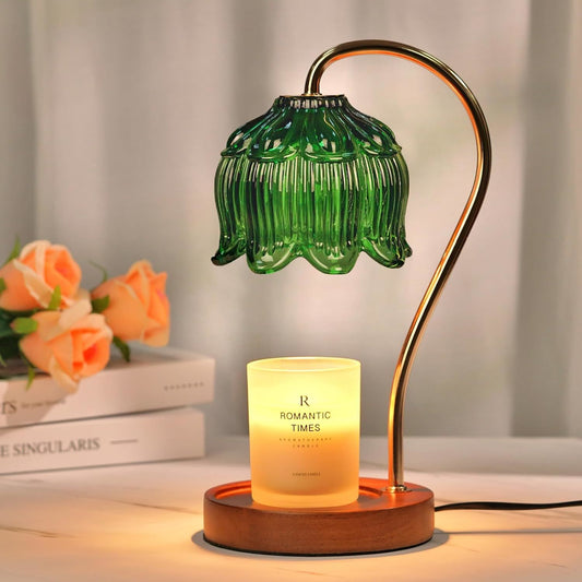 Dimmable Candle Warmer Lamp with Timer Flower