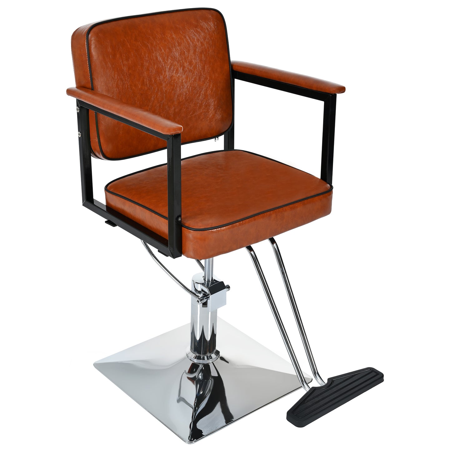 Classic Barber Chair,Styling Salon Chair with Hydraulic Pump Swivel Barber Chair,for Beauty Salon Spa Equipment,Brown