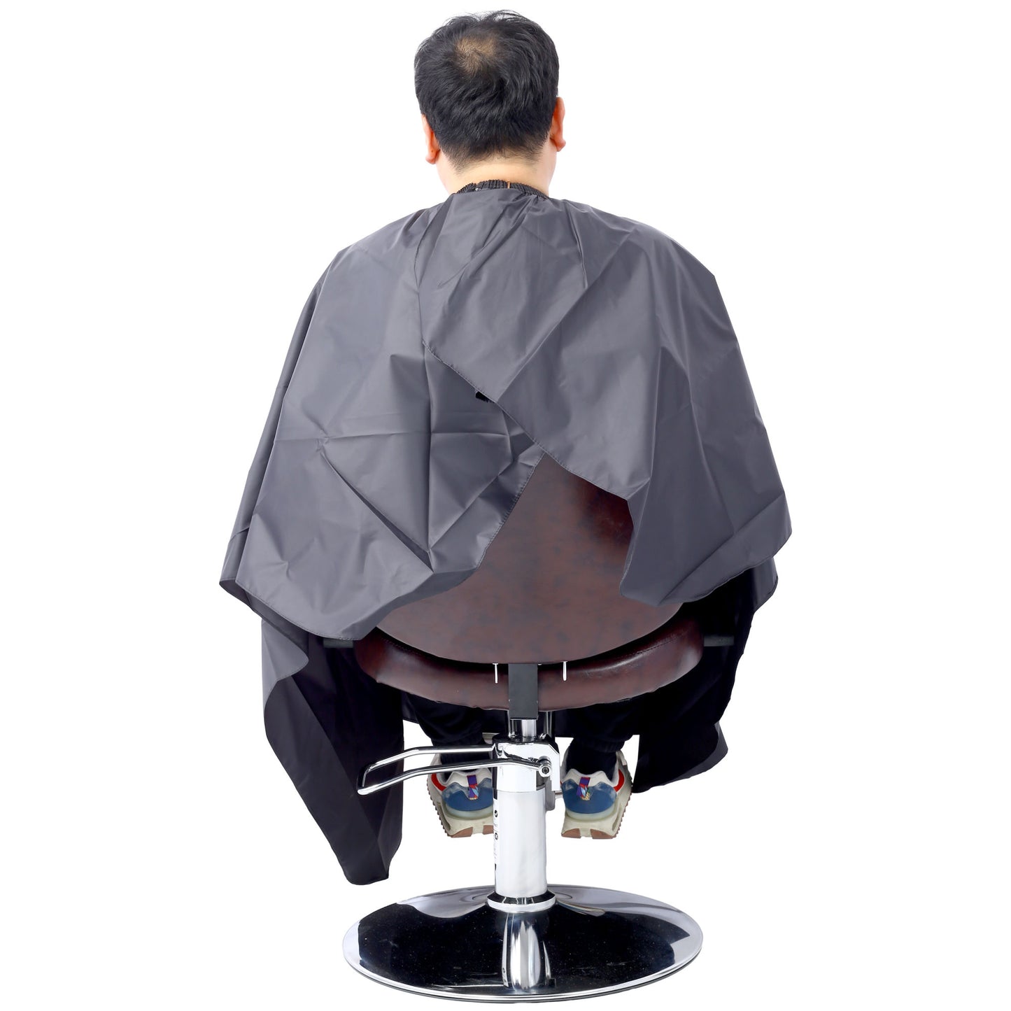 Hair Salon Chair Styling Heavy Duty Hydraulic Pump Barber Chair Beauty Shampoo Barbering Chair for Hair Stylist Women Man,with Barber Cape (Brown)