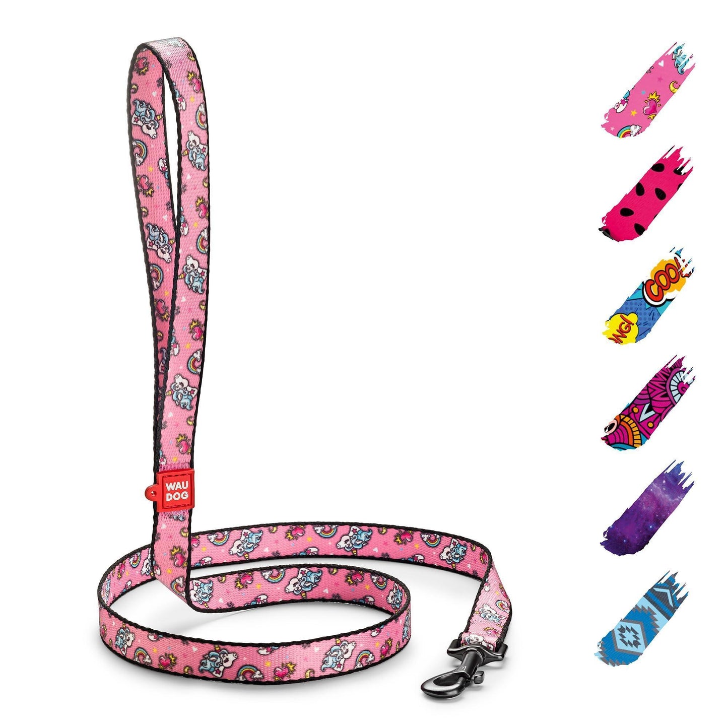 Nylon Dog Leash for Small Dogs and Medium Dogs 4 Ft x 1 inch Wide Strong Leash Unicorns Pattern