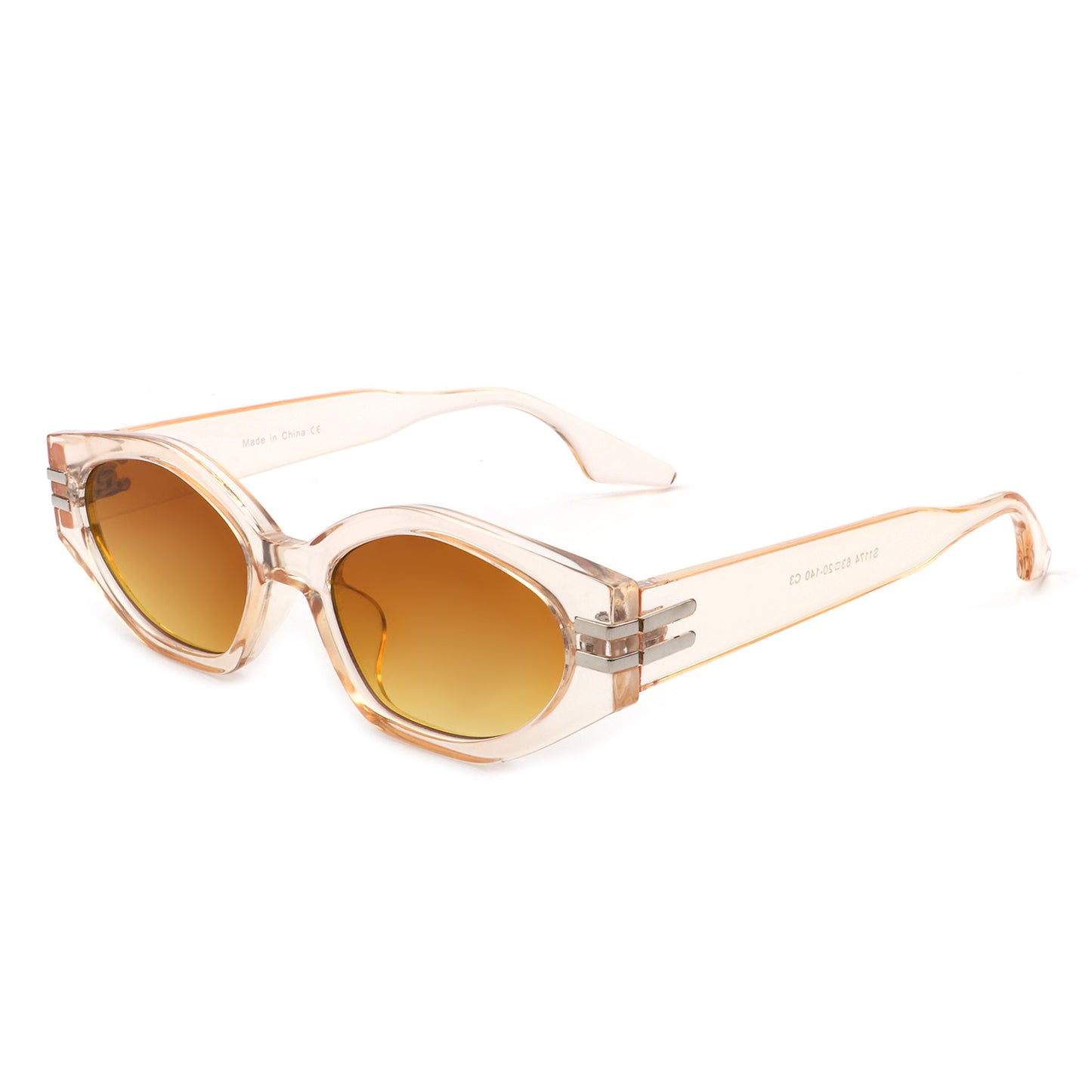 Oval Slim Retro Narrow Cat Eye Fashion Sunglasses