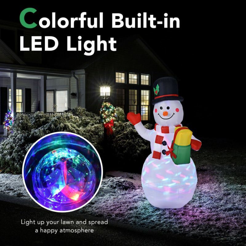 Christmas Decoration Inflatable Cute Snowman with LED Lights