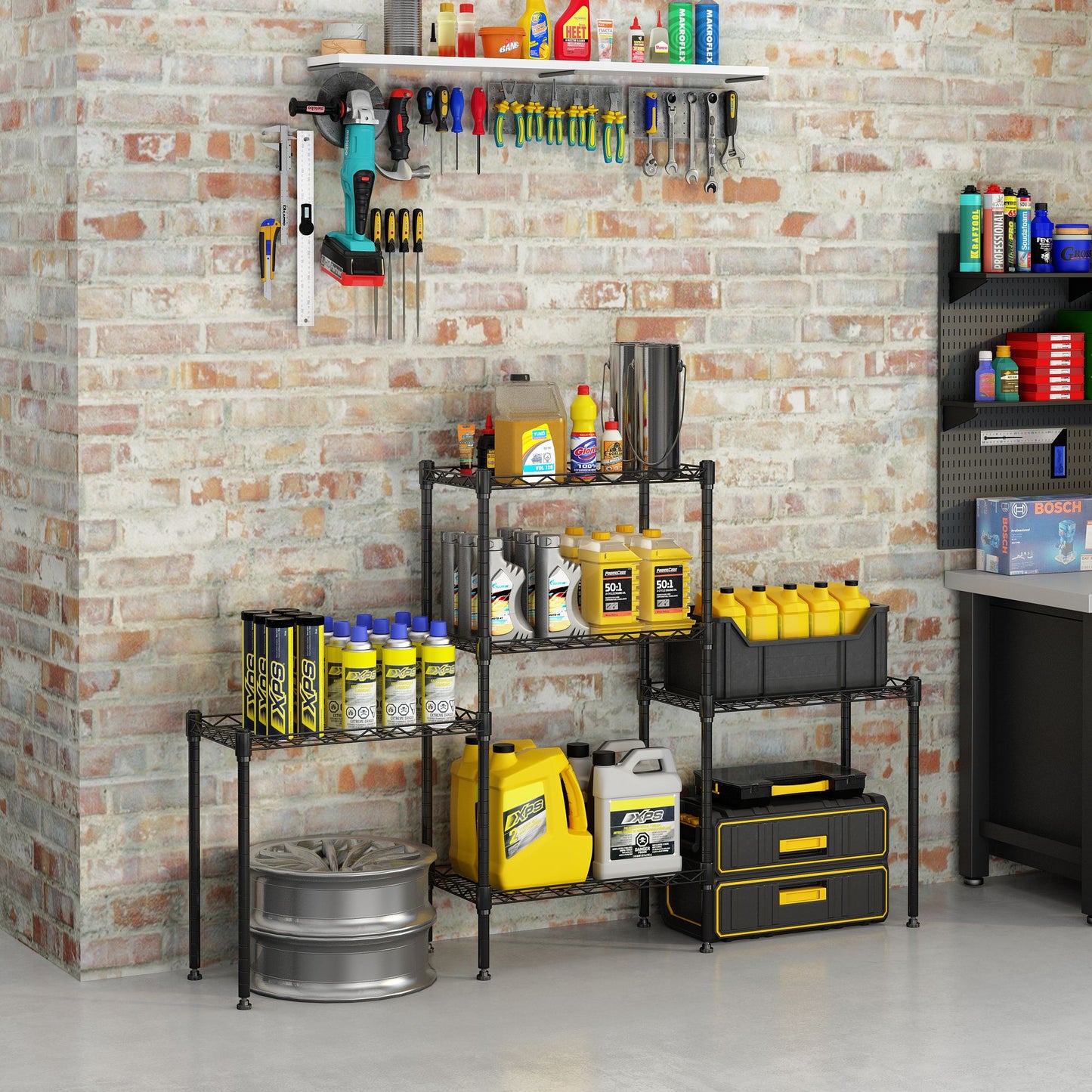 Home kitchen storage shelves, furniture can be combined with metal household shelves shelves shelves kitchen shelves storage shelves microwave racks black