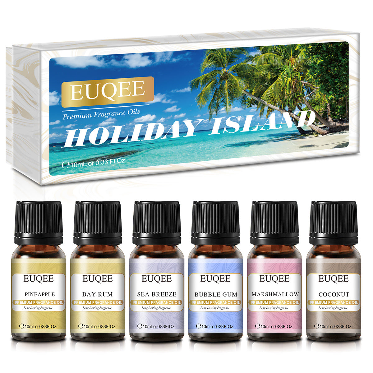 EUQEE 6PCS Fragrance Oil Gift Set For Diffuser Coffee Shop Bakery Harvest Spice Pumpkin Pie Sweet Fruit Aroma Essential Oils