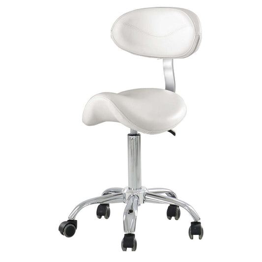 Pala Saddle Salon Facial chair swiveling with backrest white