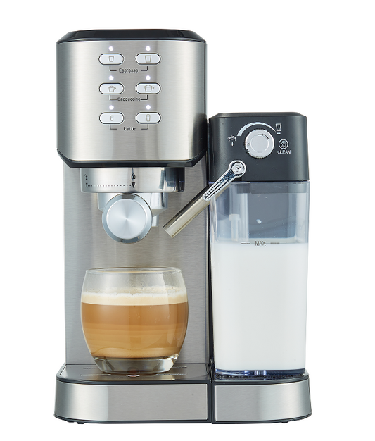 capsule + coffee powder + milk foam 3 in 1 coffee maker.  20Bar extraction French drip / mocha and other Italian espresso, 1 cup / 2 cup mechanical keys, power 1350W, steam type