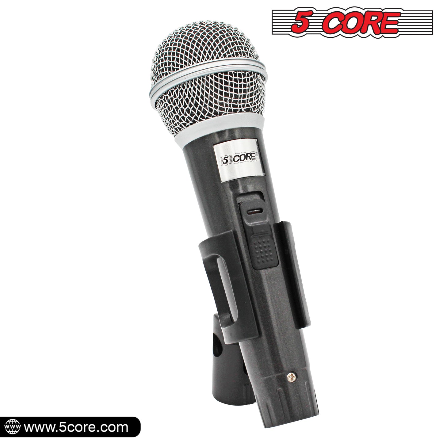 5 Core Microphone XLR Dynamic Mic Karaoke Singing Handheld Microfono Wired Professional Unidirectional 1/4 Plug In Cord Connection for Vocal DJ Music - PM 18