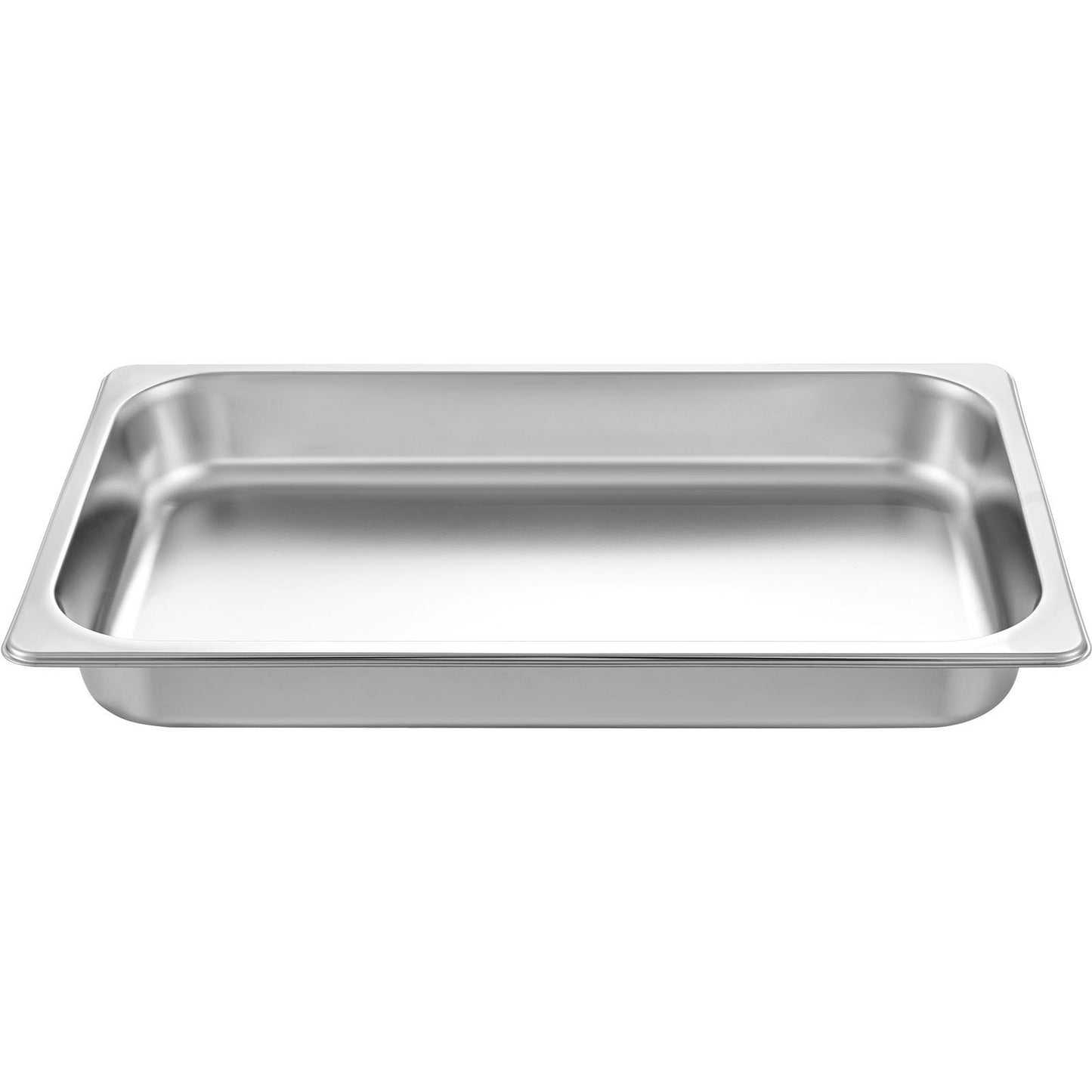 VEVOR 6 Pack Steam Table Pans 20.9 x 12.8 x 2.6 Inch Deep Steam Table Pan Full Size 8.5L Deep Food Container Stainless Steel Oven Tray Hotel Pans Anti-Jam Steam Table Food Pan