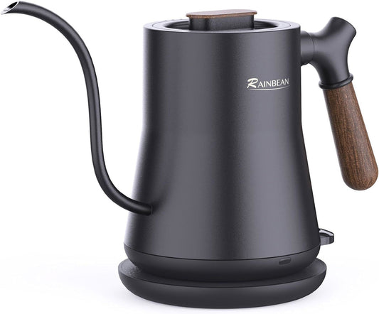 Gooseneck Electric Kettle, Pour Over Coffee Kettle & Tea Kettle, 100% Stainless Steel Inner With Leak Proof Design, 1000w Rapid Heating, Auto Shutoff Anti-dry Protection, 0.8L, Matte Black