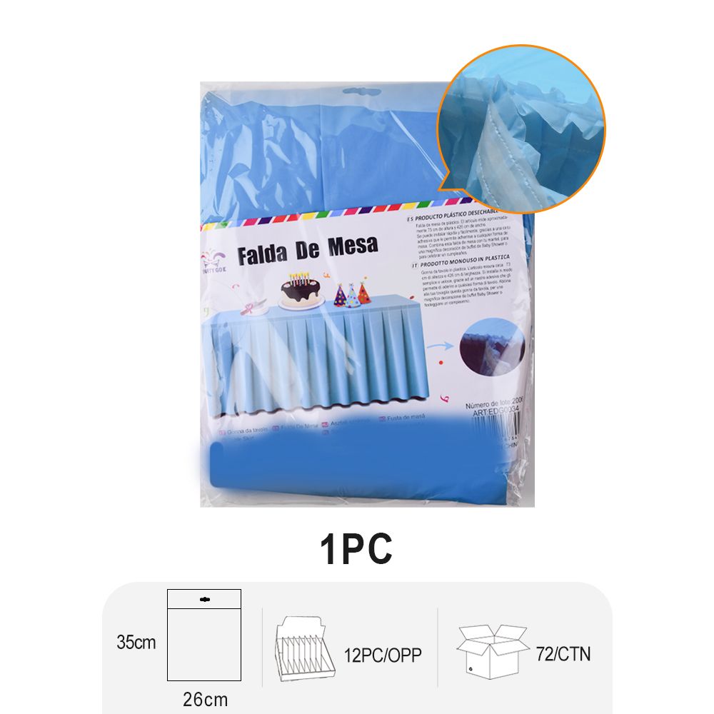 12 Pack Light Blue Tablecloths Disposable Tablecloths Light Blue Table Cloths for Parties Birthdays Graduations Restaurants Weddings Picnics426*73cm