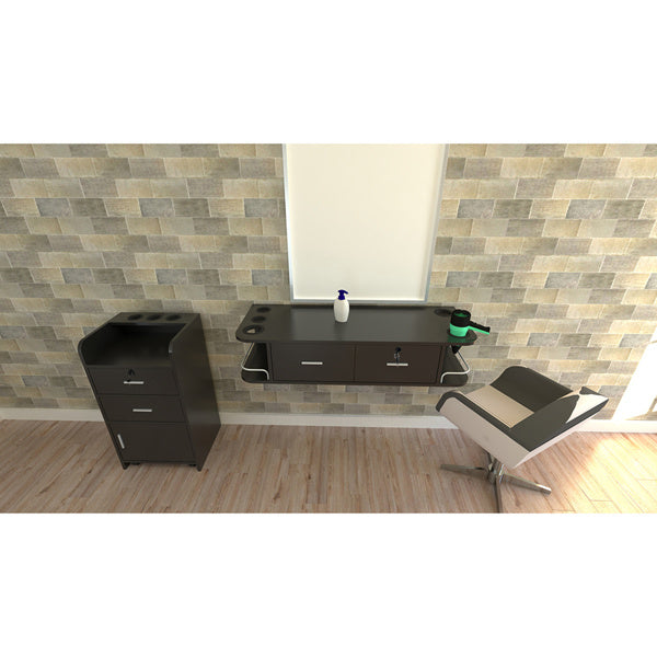 2 Pumping a Beauty Salon Side Table Black