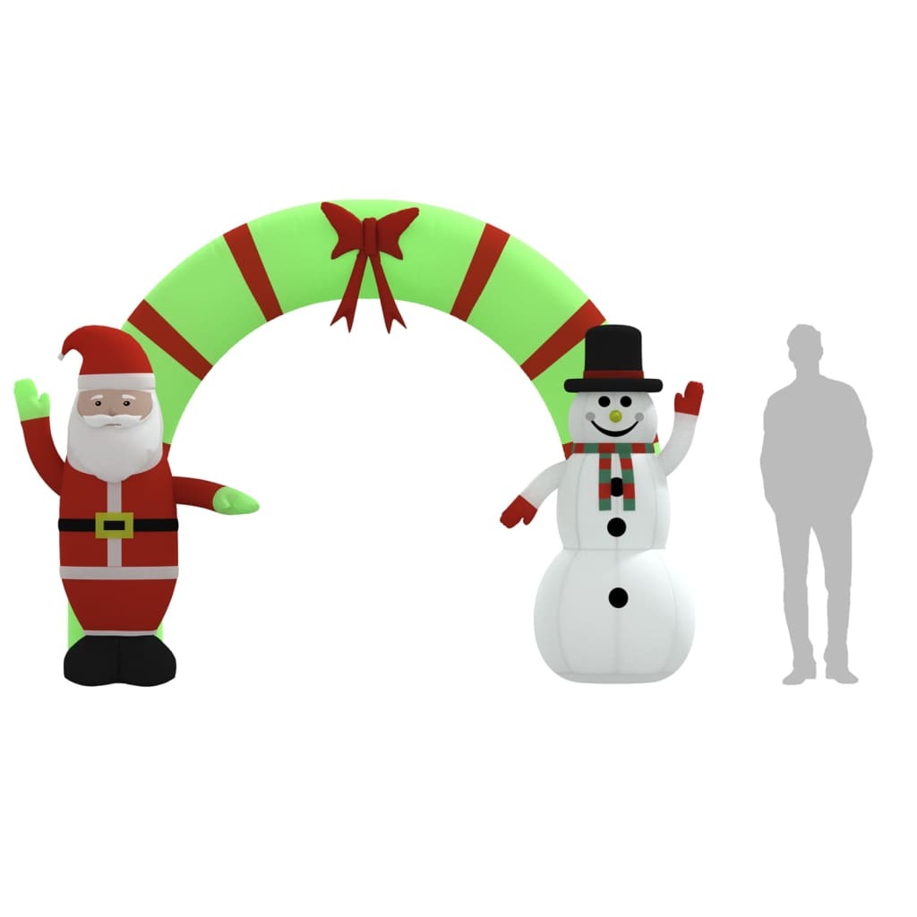 Christmas Inflatable Santa & Snowman Arch Gate LED 106.3"