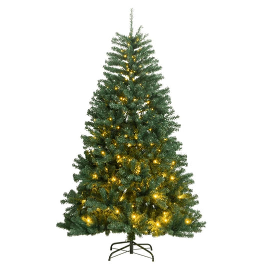 Artificial Hinged Christmas Tree 150 LEDs 59.1"