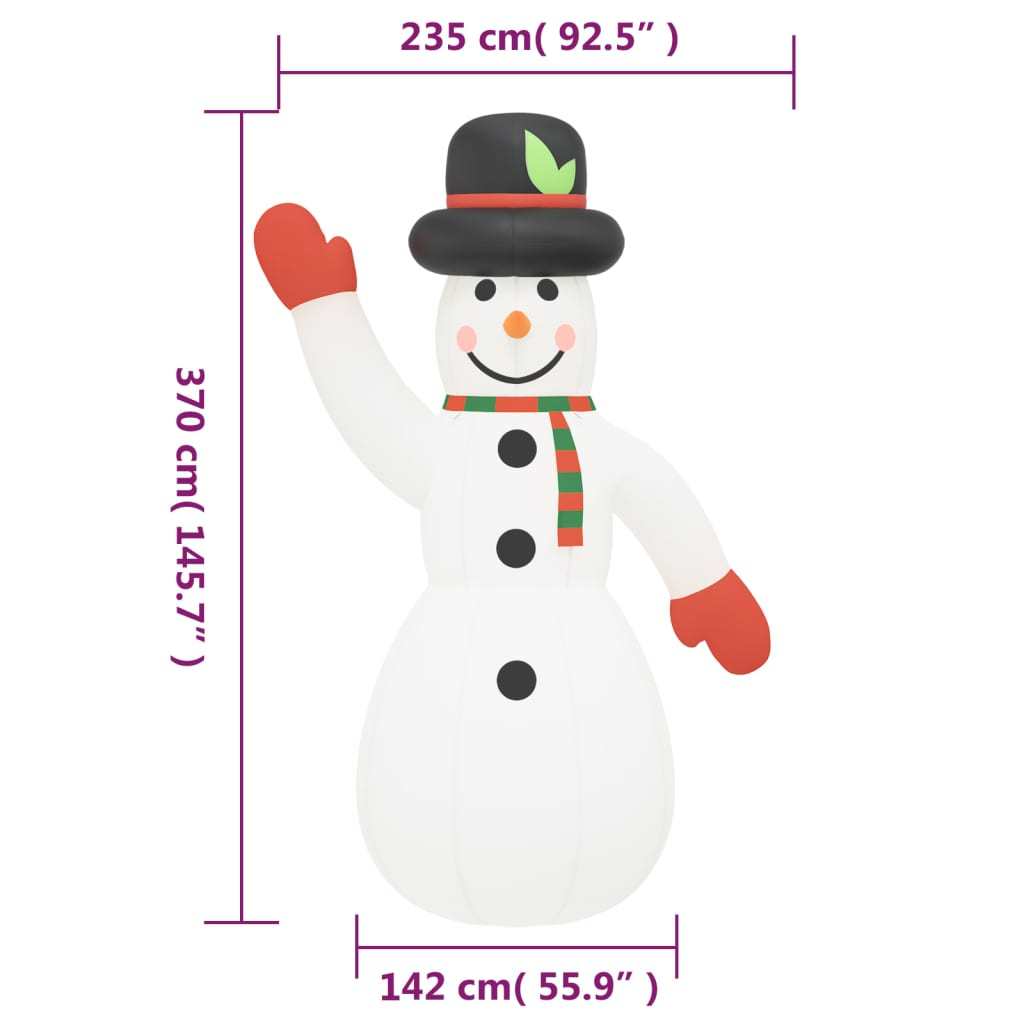 Christmas Inflatable Snowman with LEDs 145.7"